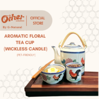 Aromatic Floral Tea Cup (Wickless Beeswax Candle)