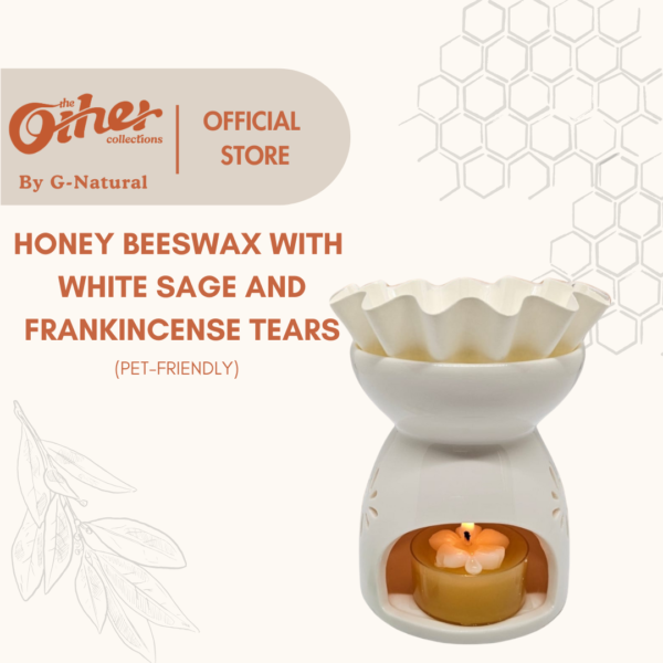 Beeswax Melt with White Sage and Frankincense Tears - Image 3